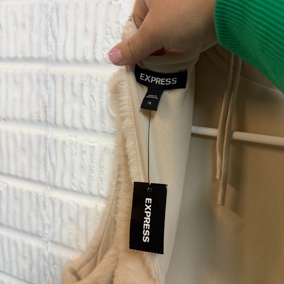 Express Faux Fur Open-Back Dress – Size XL NWT - Picture 8 of 11